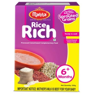 MANNA RICE RICH BABY CEREAL 200 GM